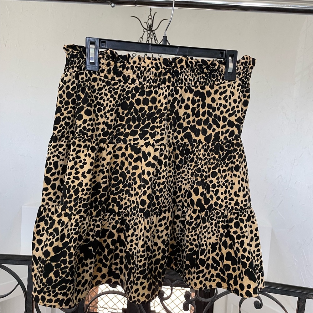 TOPSHOP Cheetah Print Skirt US12